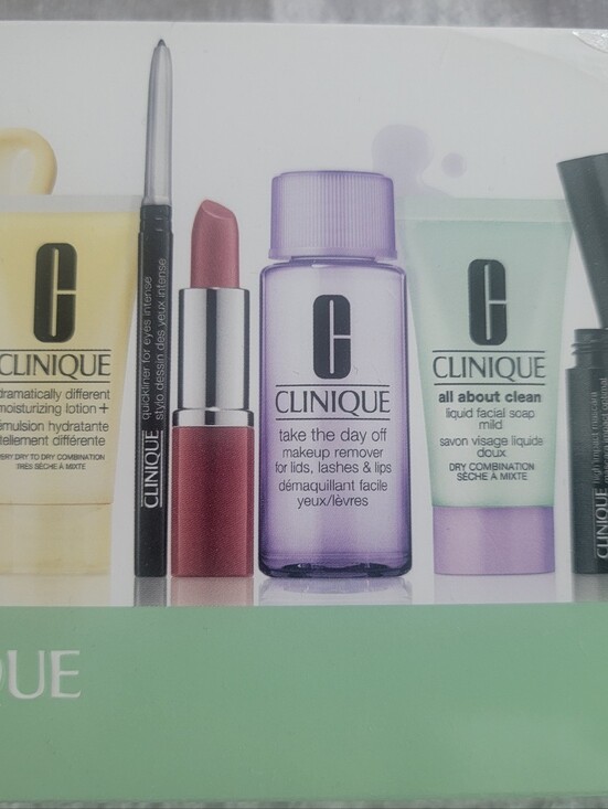 Clinique Other - Clinique Lipstick & Skincare Trio - Pink Lip, Purple Toner, Mint Cleanser